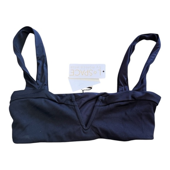 L*Space Ribbed Lee Lee Bikini Top NWT - Picture 2 of 6